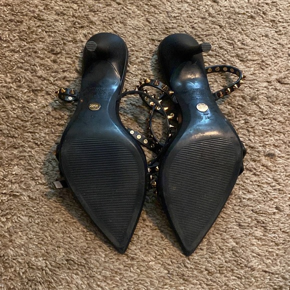 Zara | Black Studded Heels - Picture 6 of 7